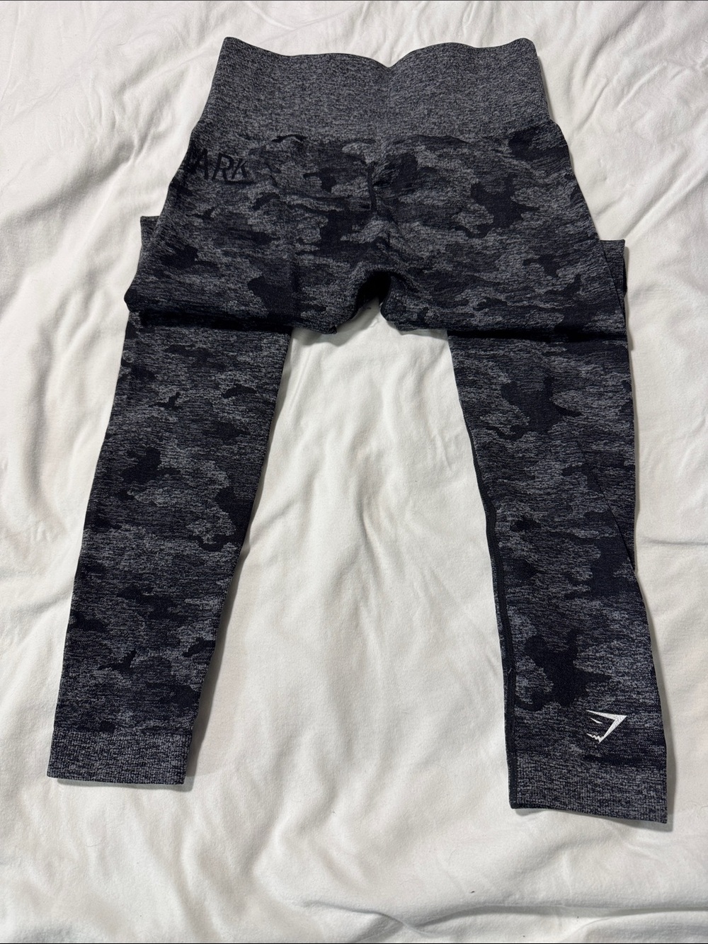 Gymshark Black & Dark Gray Camo Leggings